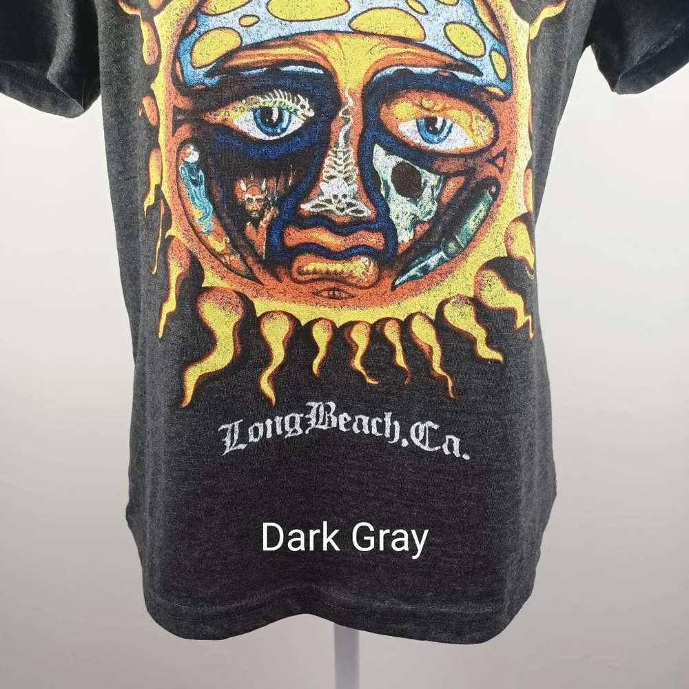 Sublime Graphic Print Tee Medium Gray -Short Sleeve -Long Beach -Rock - Picture 10 of 10